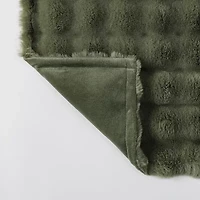 Regal Home Bubble Faux Fur 50x70 Washable Midweight Throw