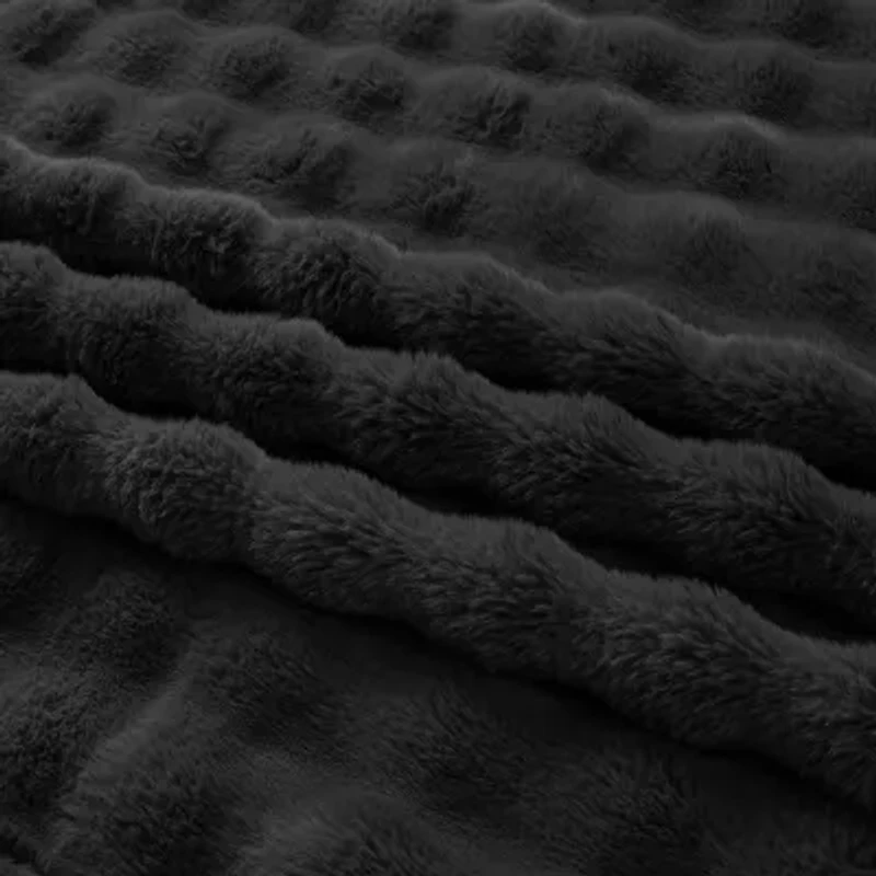 Regal Home Bubble Faux Fur 50x70 Washable Midweight Throw