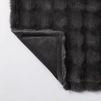 Regal Home Bubble Faux Fur 50x70 Washable Midweight Throw