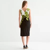Maya Brooke Womens Floral Jacket Dress