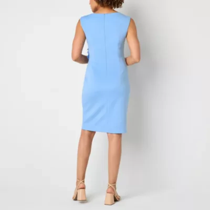 Jessica Howard Womens Sleeveless Sheath Dress