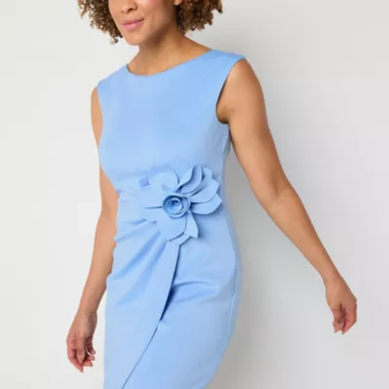 Jessica Howard Womens Sleeveless Sheath Dress