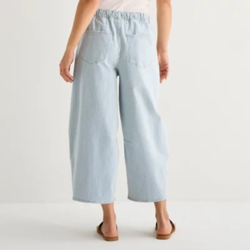 a.n.a Womens Tall High Rise Barrel Jean