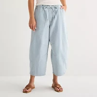 a.n.a Womens Tall High Rise Barrel Jean