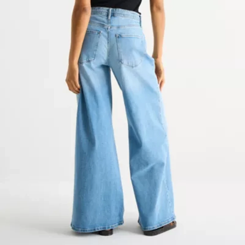 a.n.a Womens Tall High Rise Wide Leg Jean
