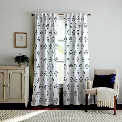 Martha Stewart Ayana Back Tab Blackout Set of 2 Curtain Panel