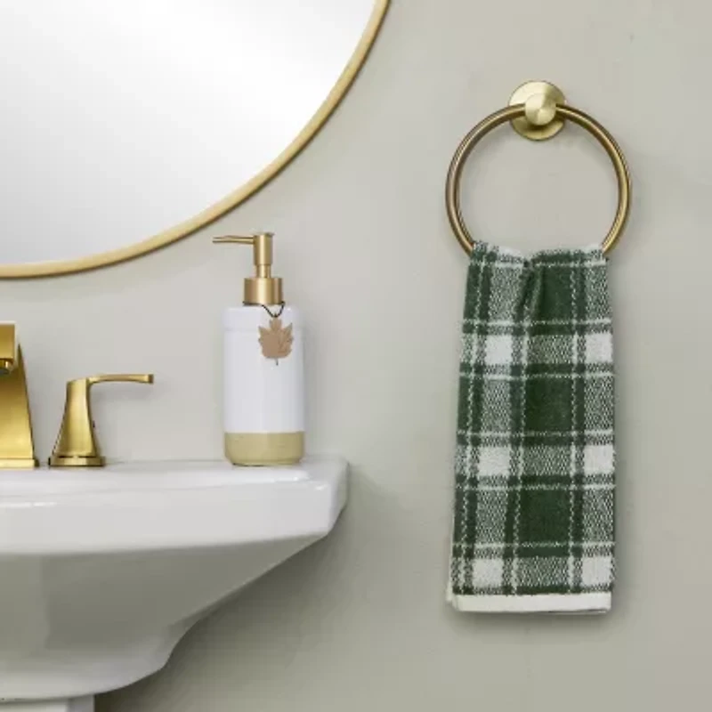 Saturday Knight Buffalo Plaid 2-pc. Embellished Hand Towel