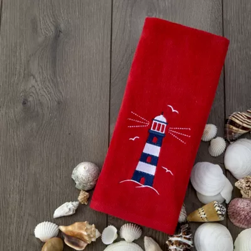 Saturday Knight Lighthouse Embroidered 2-pc. Beach + Nautical Hand Towel