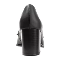 Journee Collection Crawford Womens Square Stacked Heel Pumps