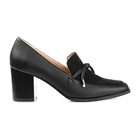 Journee Collection Crawford Womens Square Stacked Heel Pumps