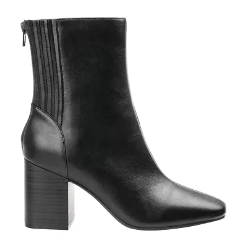 Journee Collection Womens Maize Stacked Heel Booties