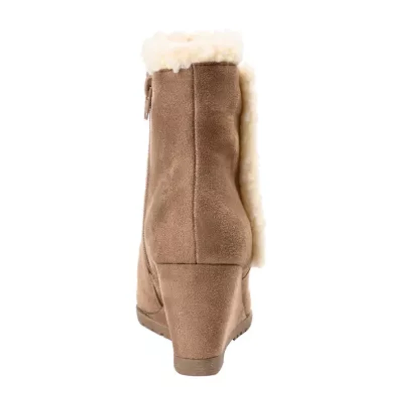 Journee Collection Womens Nonie Wedge Heel Booties