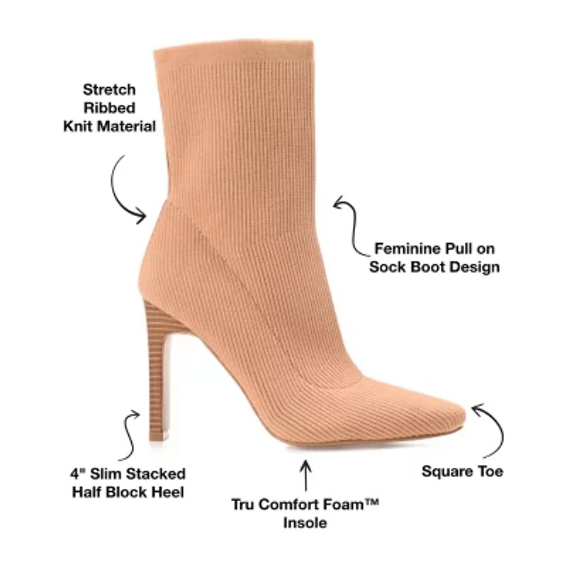 Journee Collection Womens Elissa Stacked Heel Booties