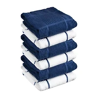 T-Fal Solid & Check Parquet 6-pc. Kitchen Towel Set