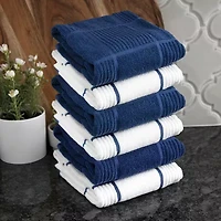 T-Fal Solid & Check Parquet 6-pc. Kitchen Towel Set
