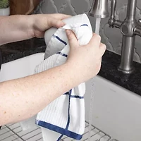 T-Fal Solid & Check Parquet 6-pc. Kitchen Towel Set