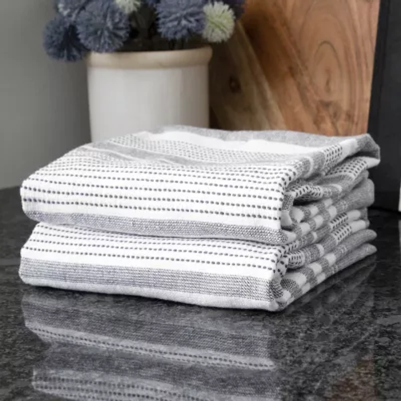 T-Fal Dual Terry Stripe 2-pc. Kitchen Towel Set
