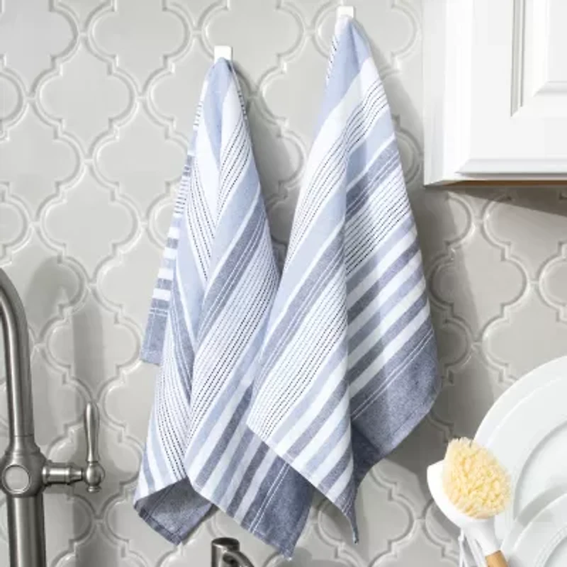 T-Fal Dual Terry Stripe 2-pc. Kitchen Towel Set