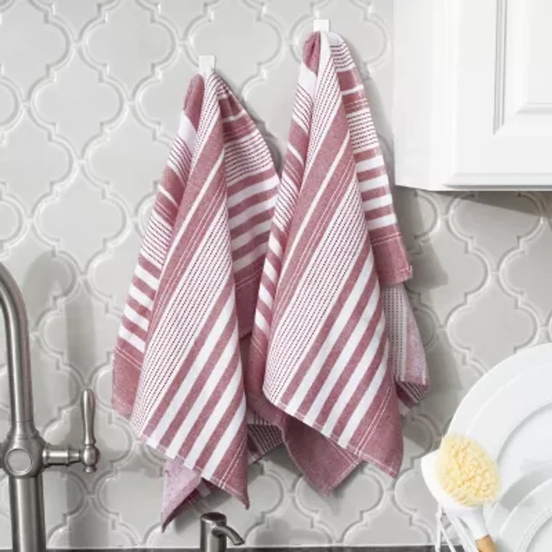 T-Fal Dual Terry Stripe 2-pc. Kitchen Towel Set