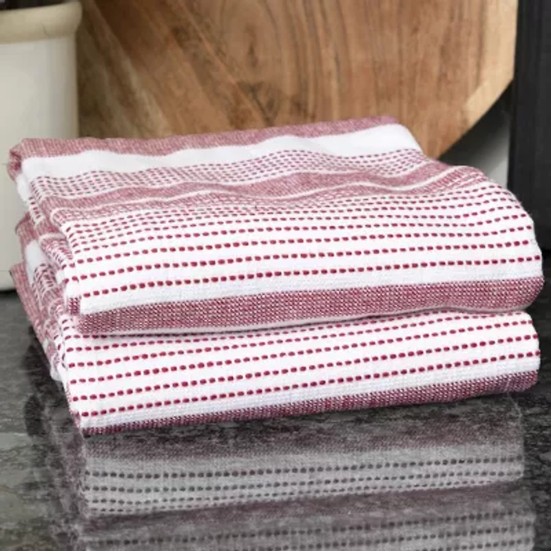 T-Fal Dual Terry Stripe 2-pc. Kitchen Towel Set