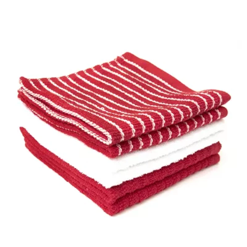 Ritz Stripe Bar Mop Cloth Light 6-pc. Dish Cloth Set