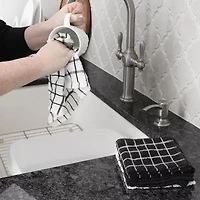 Ritz Terry 6-pc. Solid and Check Dish Cloth Set