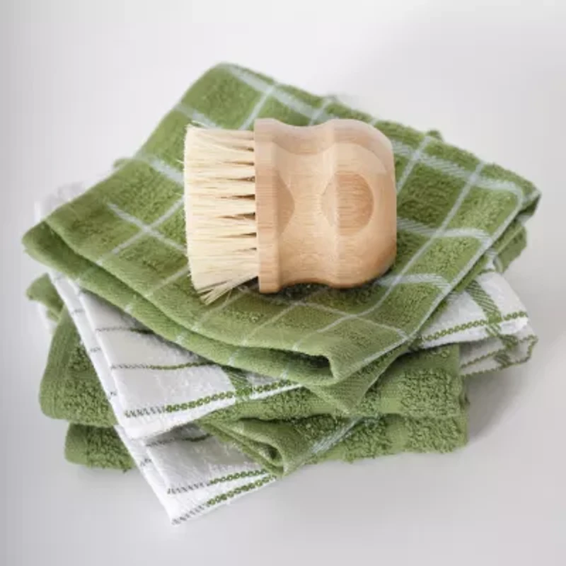 Ritz Terry 6-pc. Solid and Check Dish Cloth Set