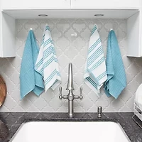 T-Fal Solid and Stripe Waffle 4-pc. Kitchen Towel Set