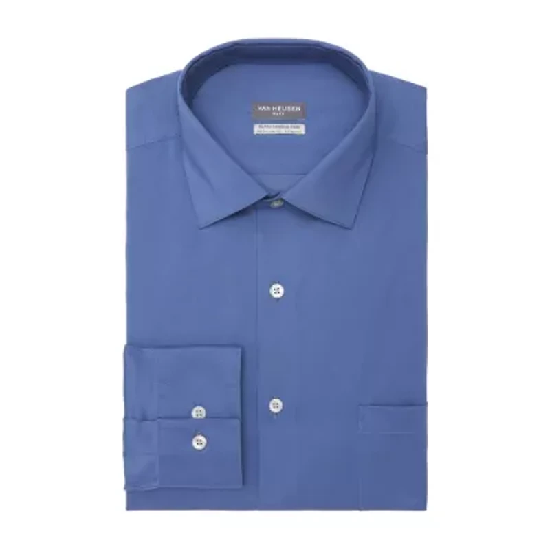 Van Heusen Ultra Flex Mens Regular Fit Wrinkle Free Long Sleeve Dress Shirt