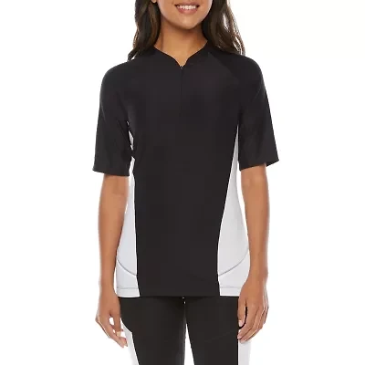 Xersion Womens Mock Neck Short Sleeve Jersey