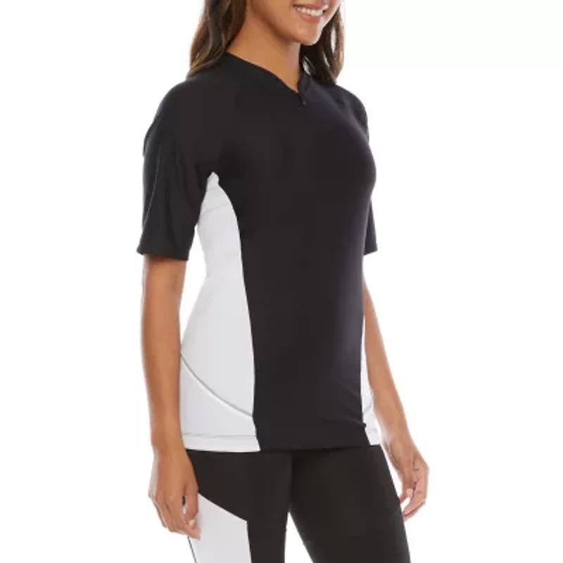 Xersion Womens Mock Neck Short Sleeve Jersey