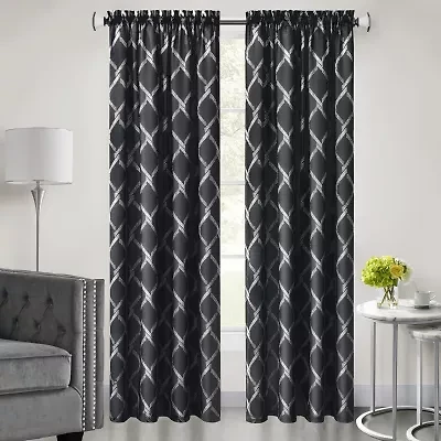 Achim Bombay Rod Pocket Light-Filtering Single Curtain Panel