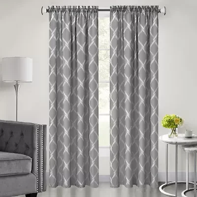Achim Bombay Rod Pocket Light-Filtering Single Curtain Panel