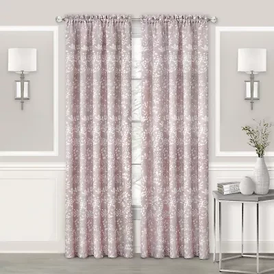 Achim Charlotte Rod Pocket Light-Filtering Single Curtain Panel