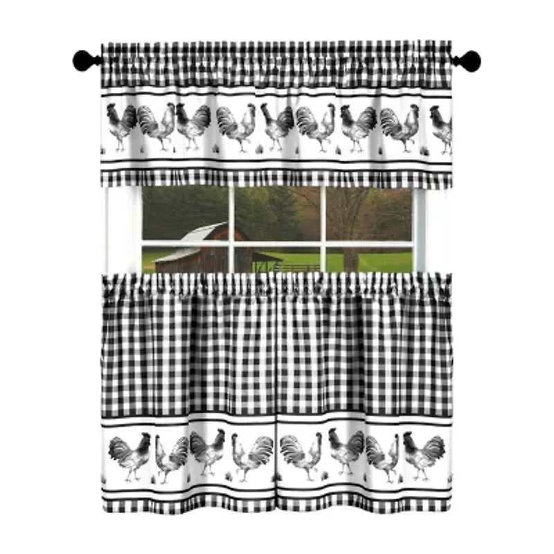 Achim Barnyard 3-pc. Rod Pocket Window Tier