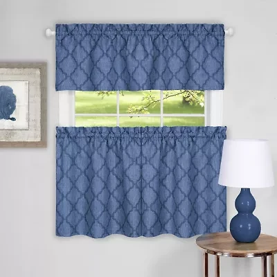 Achim Colby 3-pc. Rod Pocket Kitchen Curtains & Drapes Window Set