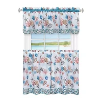 Achim Coastal 3-pc. Rod Pocket Kitchen Curtains & Drapes Window Set