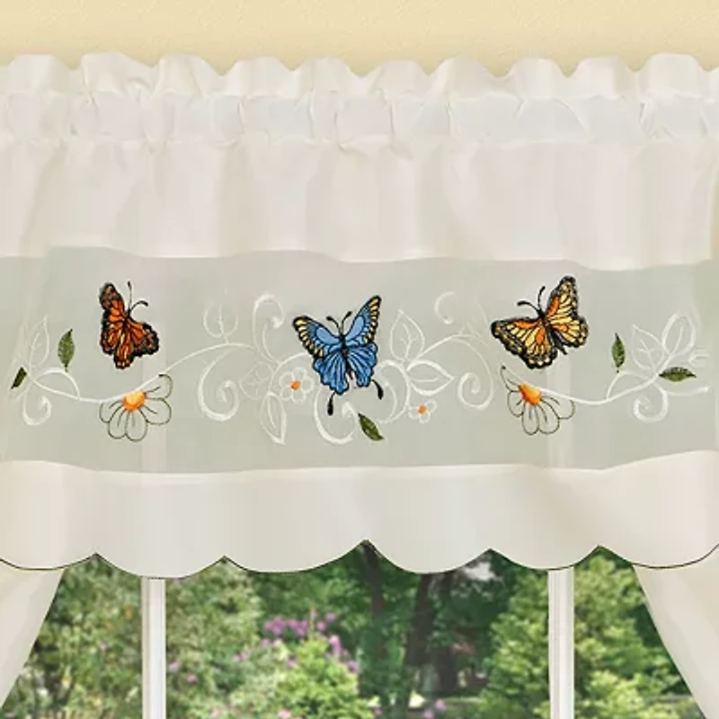 Achim Daisy Meadow 3-pc. Rod Pocket Kitchen Curtains & Drapes Window Set
