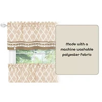 Achim Boho 3-pc. Rod Pocket Kitchen Curtains & Drapes Window Set