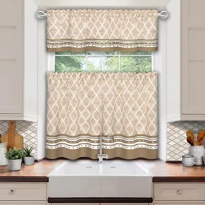 Achim Boho 3-pc. Rod Pocket Kitchen Curtains & Drapes Window Set