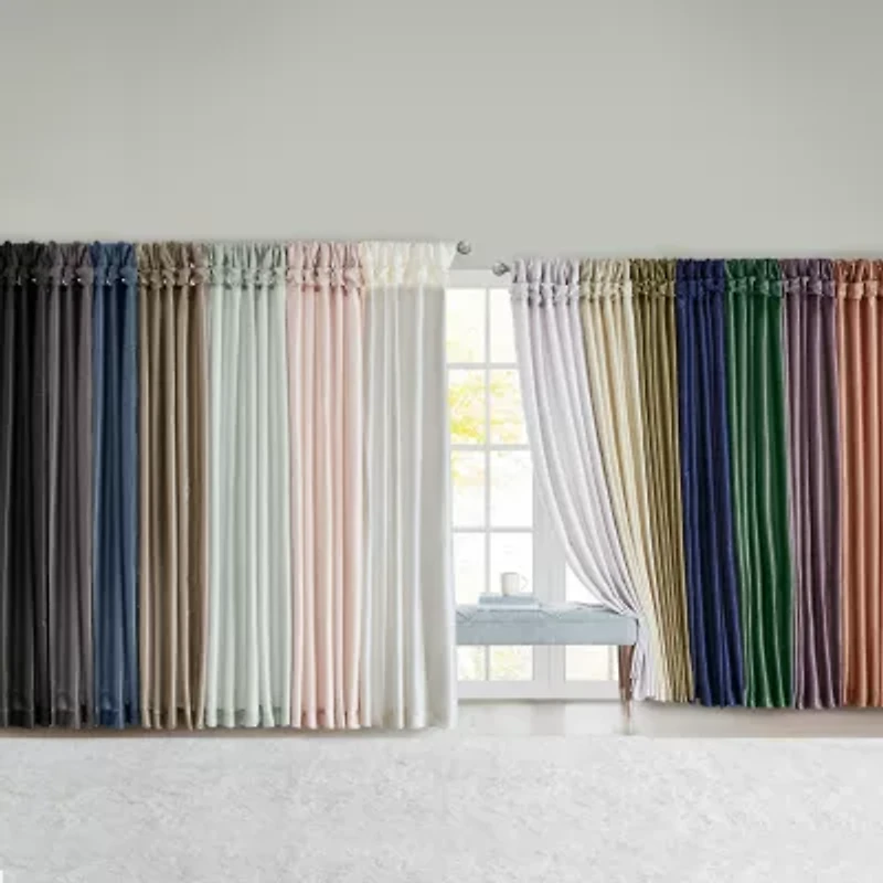 Madison Park Natalie Twisted Tab Top Light-Filtering Single Curtain Panel