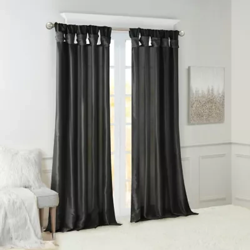 Madison Park Natalie Twisted Tab Top Light-Filtering Single Curtain Panel