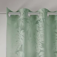 Madison Park Kauna Palm Leaf Grommet Top Sheer Single Curtain Panel