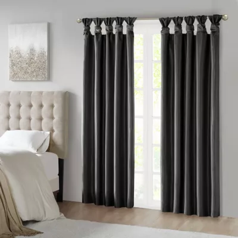 Madison Park Natalie Tab Top 100% Blackout Single Curtain Panel