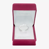 Sparkle Allure Womens 5MM Cubic Zirconia Pure Silver Over Brass Marquise Eternity Band
