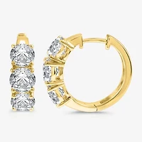 (G/Si1-Si2) Womens 5 CT. T.W. Lab Grown White Diamond 14K Gold 18.9mm Hoop Earrings