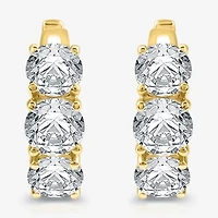 (G/Si1-Si2) Womens 5 CT. T.W. Lab Grown White Diamond 14K Gold 18.9mm Hoop Earrings