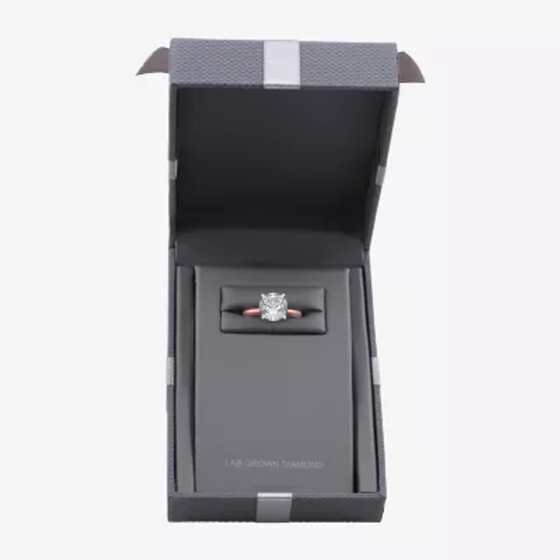 (G / Vs2) Womens 3 CT. Lab Grown White Diamond 14K Rose Gold Round Solitaire Engagement Ring