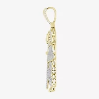 St.Jude" Mens 1/ CT. T.W. Natural White Diamond 10K Gold Pendant