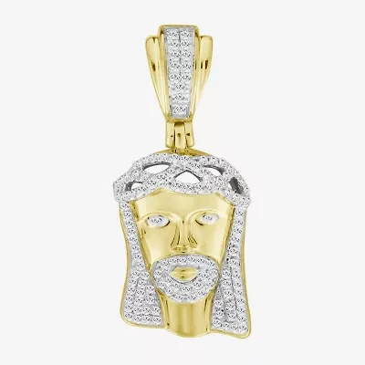 "St.Jude" Mens 1/3 CT. T.W. Natural White Diamond 10K Gold Pendant